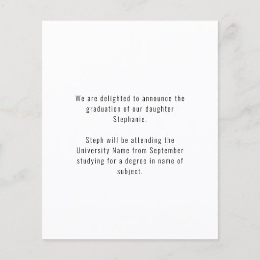 PAPIER Sie tat es 2 Foto 2023 Grad Ankündigung (Hinten)