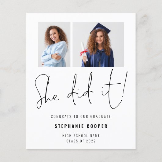 PAPIER Sie tat es 2 Foto 2023 Grad Ankündigung (Vorne)