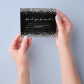 PAPIER | Silver Glitzer Christmas Black Danke (Gruppe)