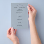 PAPIER | Simple Text Dusty Blue Wedding Program (Handgriff)