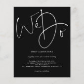 PAPIER-Skript machen wir Black Wedding Einladung Flyer (Vorne)