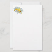 Papier-Sonnenblumen Briefpapier (Vorderseite)