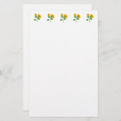 Papier-Sonnenblumen Briefpapier (Vorne/Hinten)