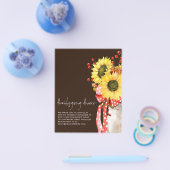 PAPIER | Sonnenblumen Erntedank Abendessen Brown E (Einzeln)