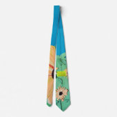 Papier-Sonnenblumen-Schlips Krawatte (Rückseite)
