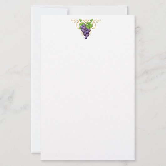 Papier-Stationierungstrauben Briefpapier (Vorderseite)