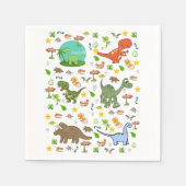 Papier-Taschentücher, süßer Dinosaurier Serviette (Vorderseite)
