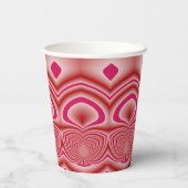 Papier-Tasse, Ein lebendiges Maronfarbendesign im  Pappbecher (Rückseite)