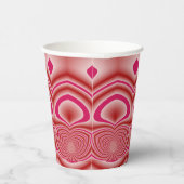Papier-Tasse, Ein lebendiges Maronfarbendesign im  Pappbecher (Rechts)