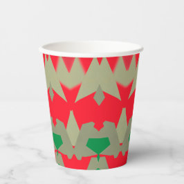 Papier-Tasse, Ein lebhafter, farbenfroher klassisc Pappbecher