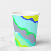 Papier-Tasse, Ein lebhafter, farbenfroher klassisc Pappbecher (Rückseite)