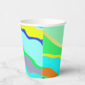 Papier-Tasse, Ein lebhafter, farbenfroher klassisc Pappbecher (Rechts)