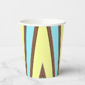 Papier-Tasse, Ein lebhafter, farbenfroher klassisc Pappbecher (Links)