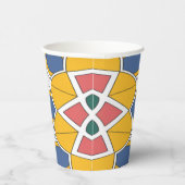 Papier-Tasse, Ein lebhafter, farbenfroher klassisc Pappbecher (Rechts)