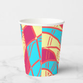 Papier-Tasse, Ein lebhafter, farbenfroher klassisc Pappbecher (Rechts)