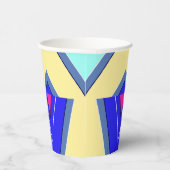 Papier-Tasse, Ein lebhafter, farbenfroher klassisc Pappbecher (Rechts)