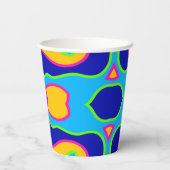 Papier-Tasse, Ein lebhafter, farbenfroher klassisc Pappbecher (Rückseite)