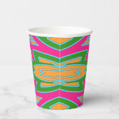 Papier-Tasse, Ein lebhafter, farbenfroher klassisc Pappbecher (Rechts)