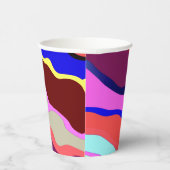 Papier-Tasse, Ein lebhafter, farbenfroher klassisc Pappbecher (Rechts)