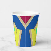 Papier-Tasse, Ein lebhafter, farbenfroher klassisc Pappbecher (Rechts)