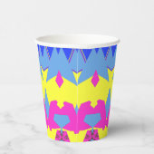 Papier-Tasse, Ein lebhafter, farbenfroher klassisc Pappbecher (Rechts)