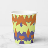 Papier-Tasse, Ein lebhafter, farbenfroher klassisc Pappbecher (Rückseite)