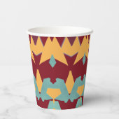 Papier-Tasse, Ein lebhafter, farbenfroher klassisc Pappbecher (Rückseite)