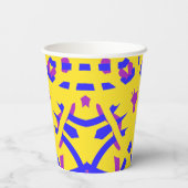 Papier-Tasse, Ein lebhafter, farbenfroher klassisc Pappbecher (Rückseite)