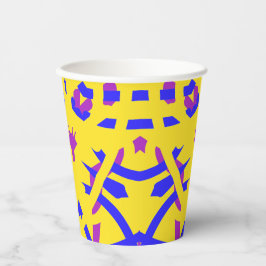 Papier-Tasse, Ein lebhafter, farbenfroher klassisc Pappbecher