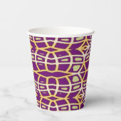 Papier-Tasse, Ein lebhaftes, farbenfrohes klassisc Pappbecher (Rückseite)