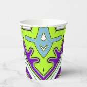 Papier-Tasse, Eine lebendige farbenfrohe klassisch Pappbecher (Links)