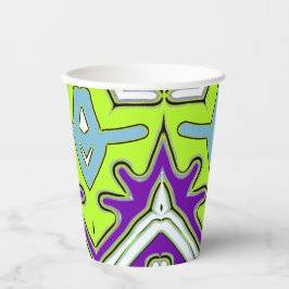 Papier-Tasse, Eine lebendige farbenfrohe klassisch Pappbecher