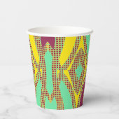 Papier-Tasse, Eine lebendige farbenfrohe klassisch Pappbecher (Rückseite)