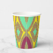 Papier-Tasse, Eine lebendige farbenfrohe klassisch Pappbecher (Rechts)