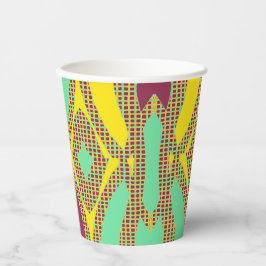 Papier-Tasse, Eine lebendige farbenfrohe klassisch Pappbecher