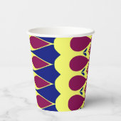 Papier-Tasse, Eine lebendige farbenfrohe klassisch Pappbecher (Rückseite)