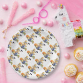Papier-Teller 9"/Zwei-Halloween-Skelette Pappteller (Party)