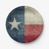 Papier-Teller Art der Texas-Staatsflagge Vintager Pappteller (Vorderseite)