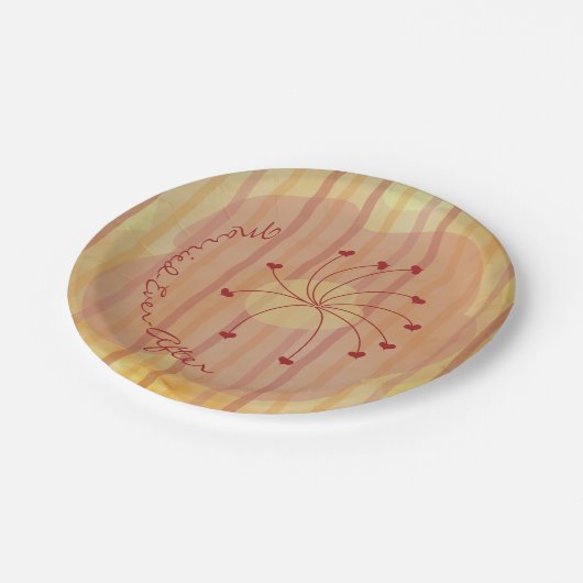 Papier-Teller, die asiatisch einheizen Pappteller (Schrägansicht)