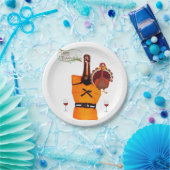 Papier Teller Erntedank Wein (Party)