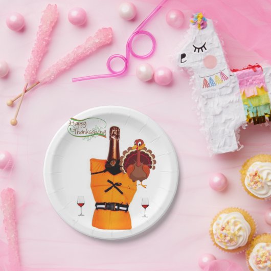 Papier Teller Erntedank Wein (Party)