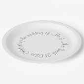 Papier Teller - Feiern der Hochzeit von... (Schrägansicht)