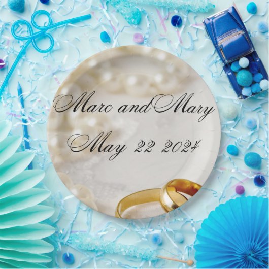 Papier Teller Hochzeit individuell anpassbar (Party)