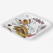 Papier-Teller mit lustigem Truthahndesign Pappteller (Gewinkelt)