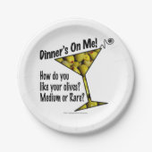 PAPIER TELLER - MITTEL- oder SELTENE MARTINI OLIVE (Vorderseite)