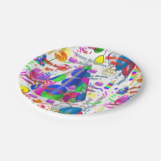 Papier Teller September, 1. (Schrägansicht)