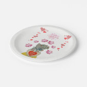 Papier Teller Valentinsche Elefant (Schrägansicht)