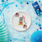 Papier Teller Valentinstag Elefant Vintag (Party)