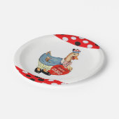 Papier Teller Valentinstag Ente Vintag (Schrägansicht)