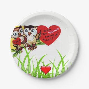 Papier Teller Valentinstag Schüssel Vintag